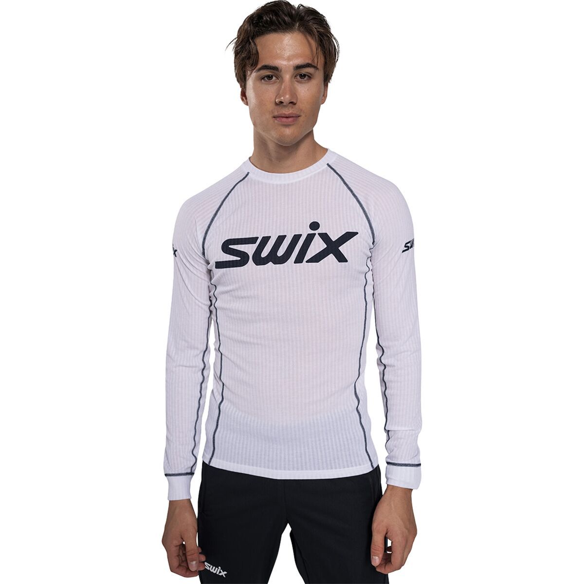 Swix RaceX Classic Long-Sleeve Top - Men's Bright White/ Dark Navy, S