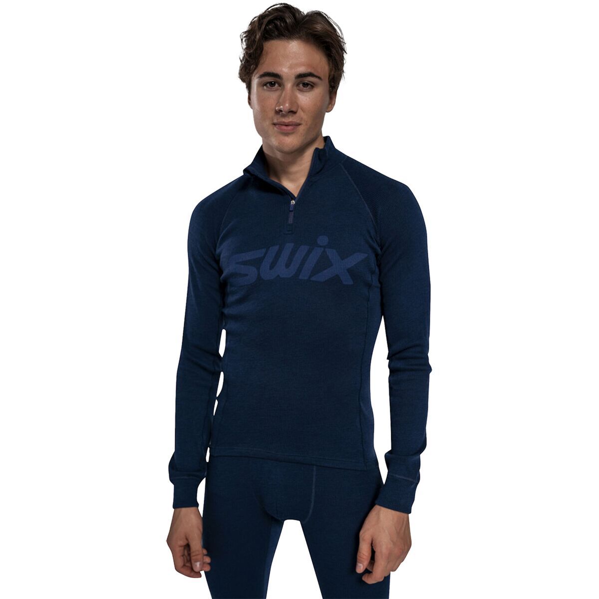Image of Swix RaceX Merino 1/2-Zip Top - Men's Dark navy, XL