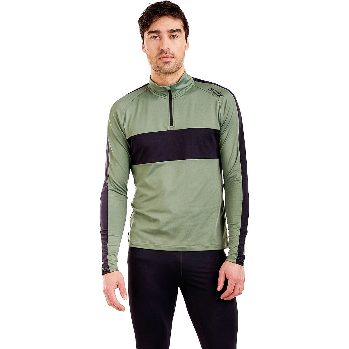 Image of Swix Tista 1/2-Zip Mid Layer Top - Men's Sea Spray, XL