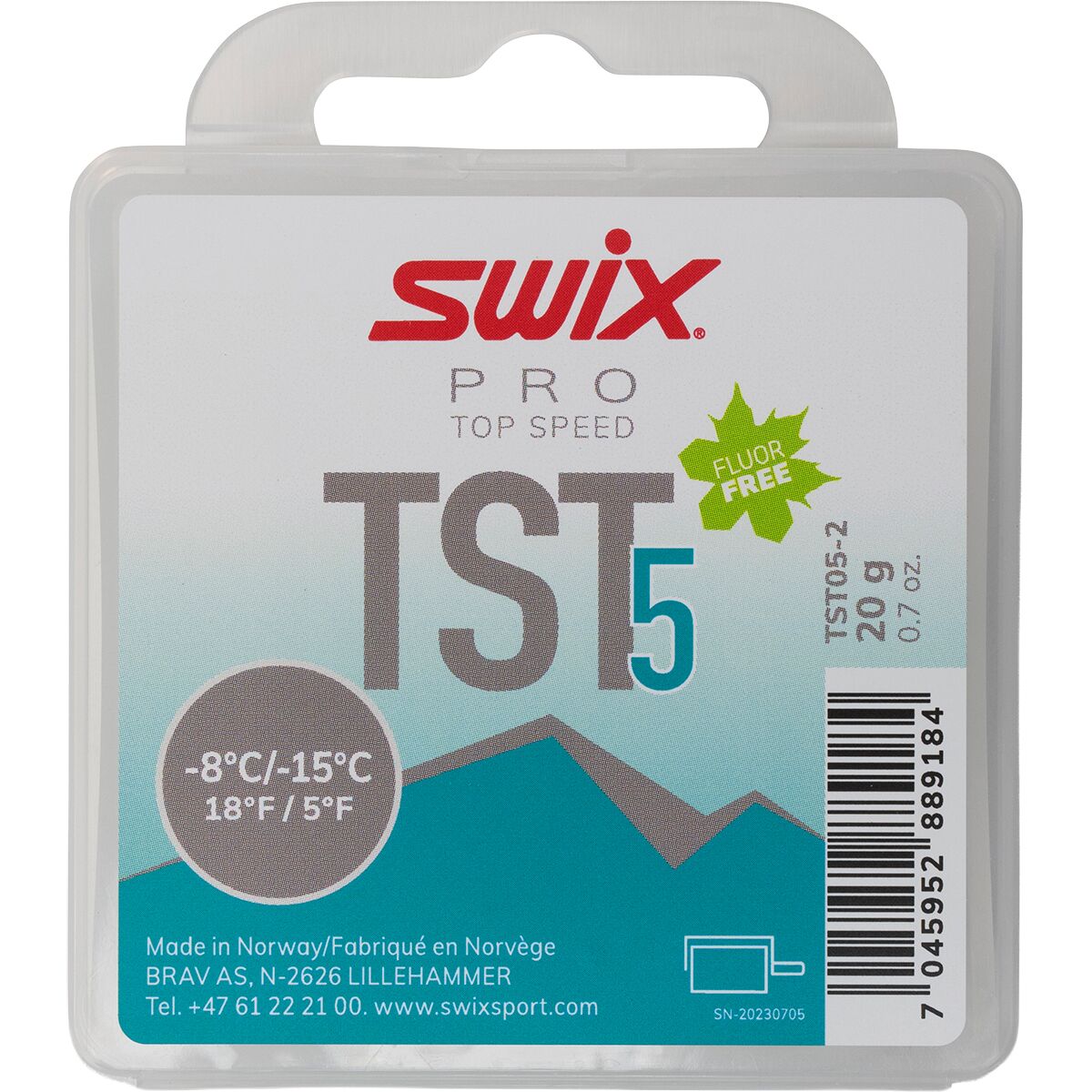Image of Swix Top Speed Wax TS5 Turbo Turquoise, 20g