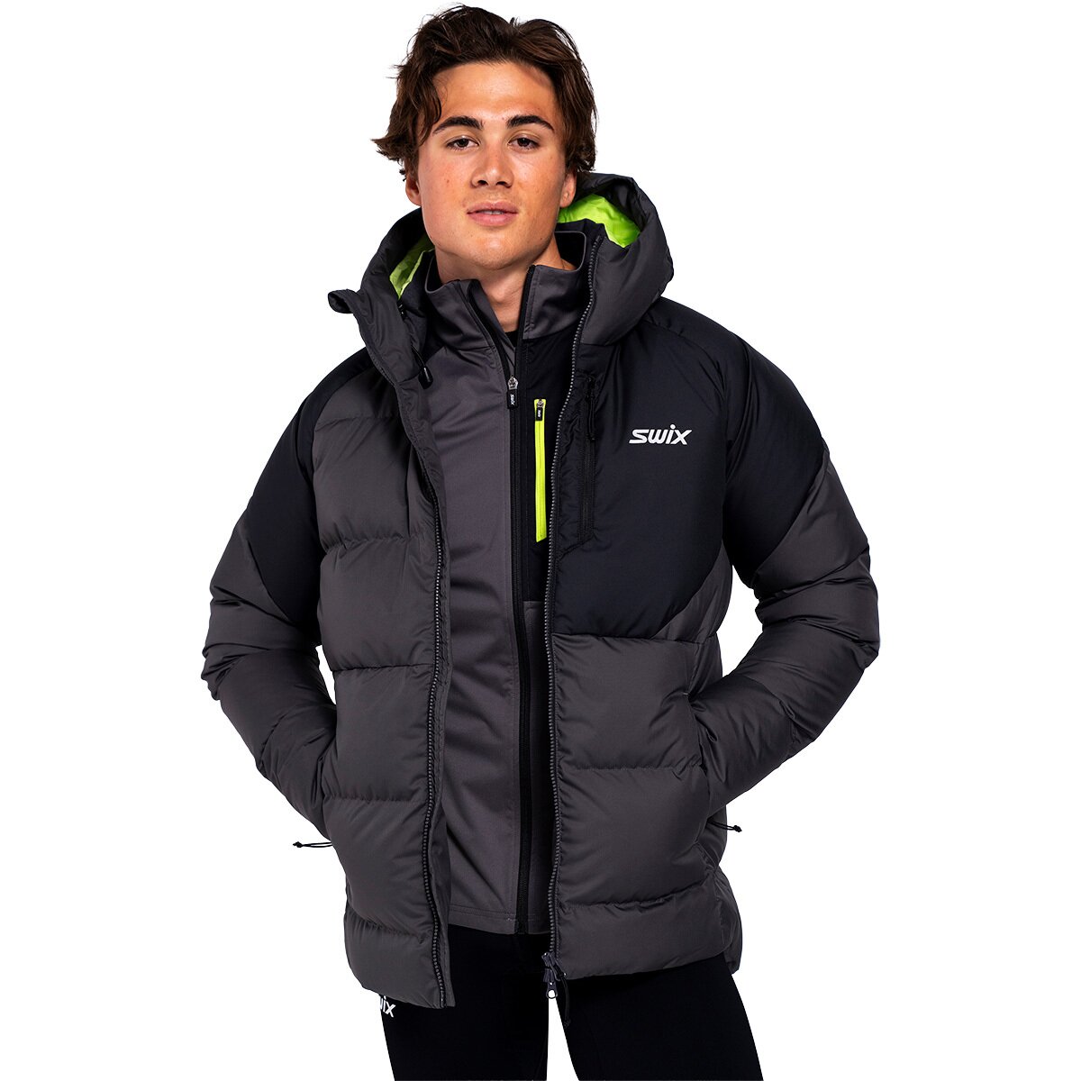 Image of Swix Focus Down Jacket - Men's Magnet/Black, M