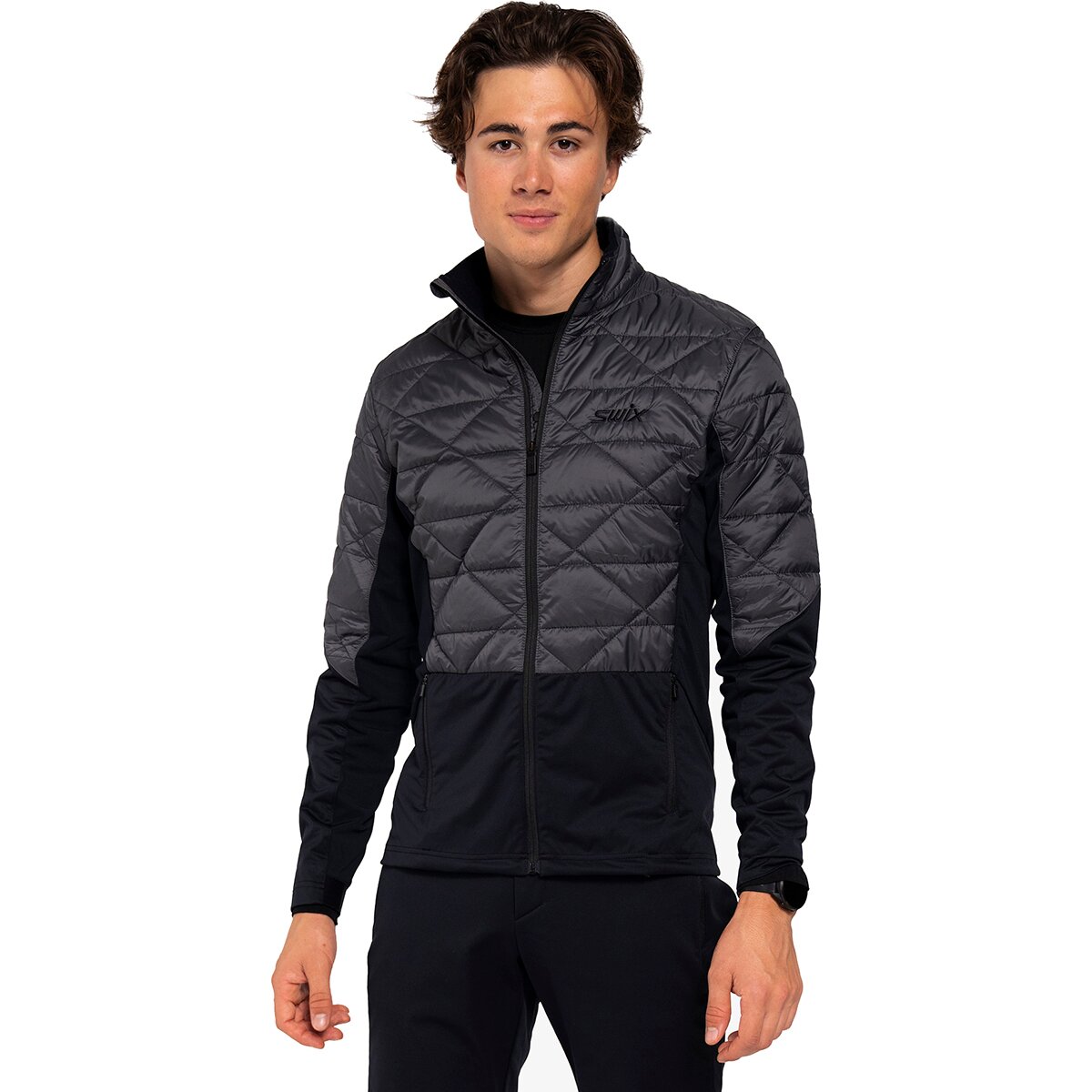 Image of Swix Infinity Hybrid Insulated Jacket - Men's Magnet/Black, L