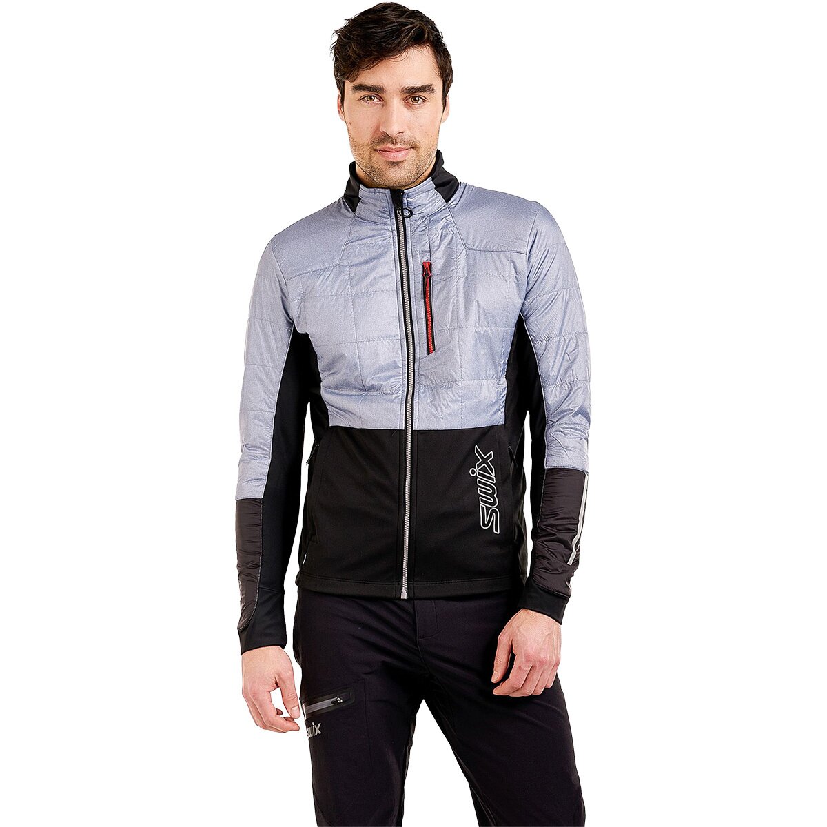 Image of Swix Navado Hybrid Jacket - Men's Light Grey Melange, XL