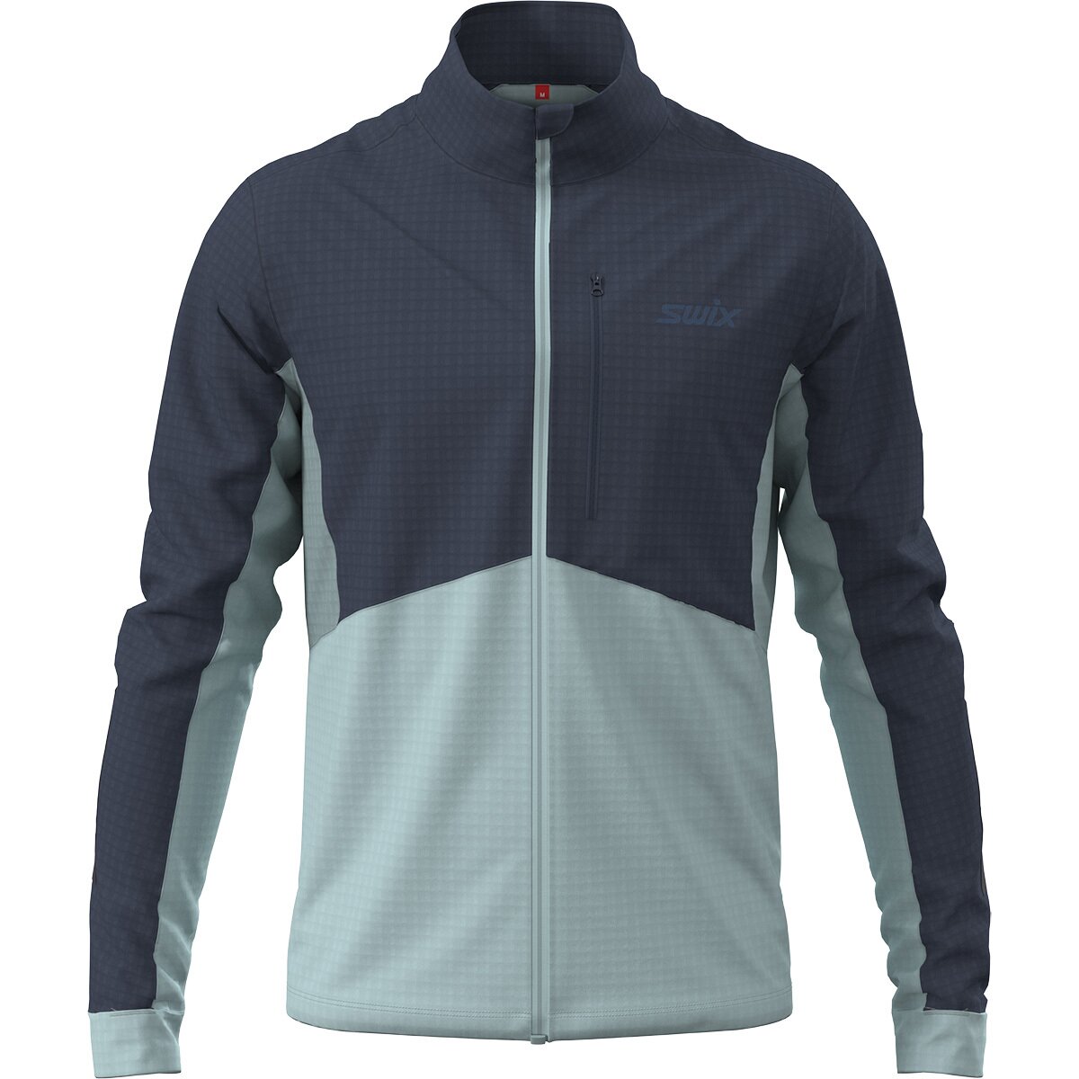 Image of Swix Pace Hybrid Full-Zip Jacket - Men's Dark navy/Fog, L