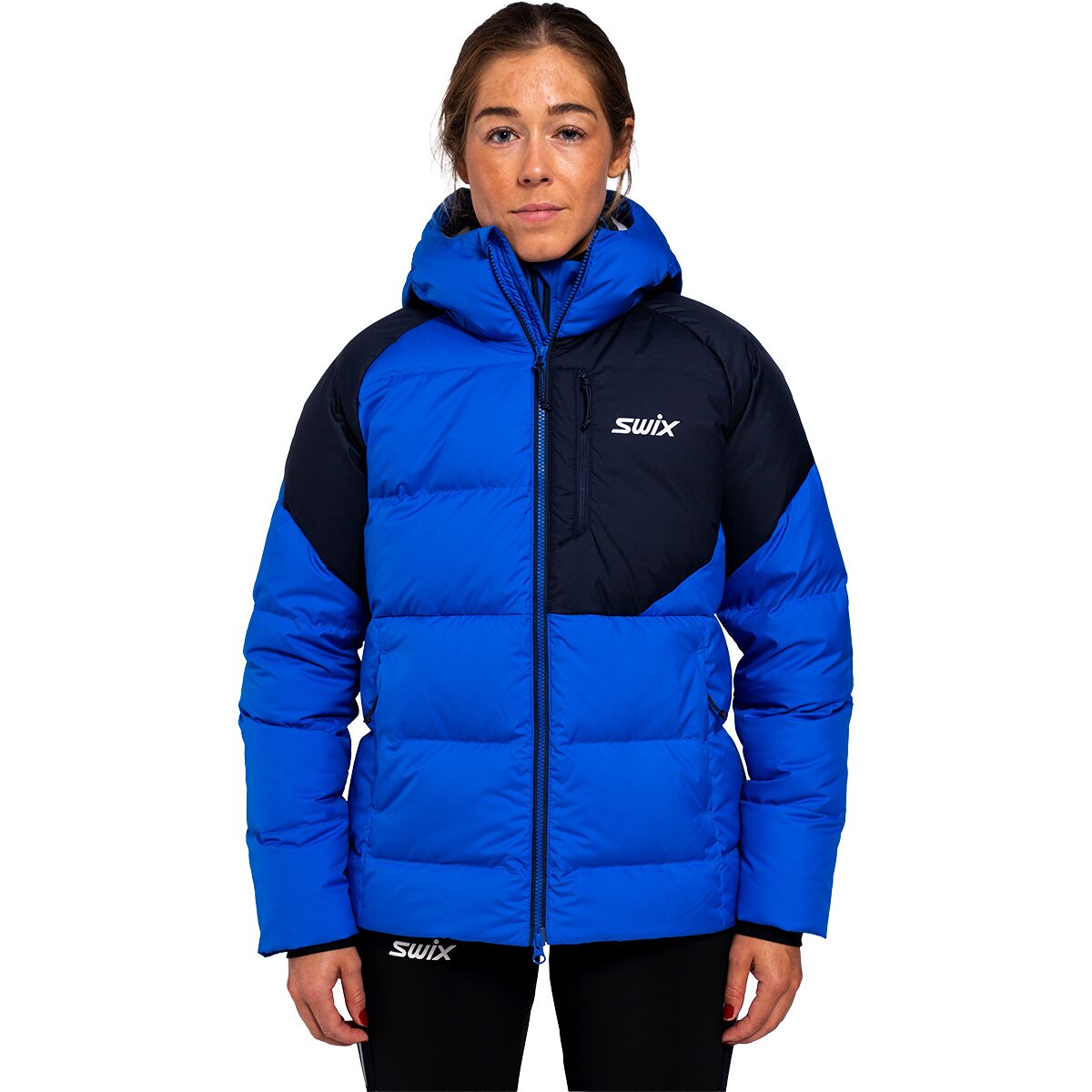 Image of Swix Focus Down Jacket - Women's Active Blue/Dark Navy, M