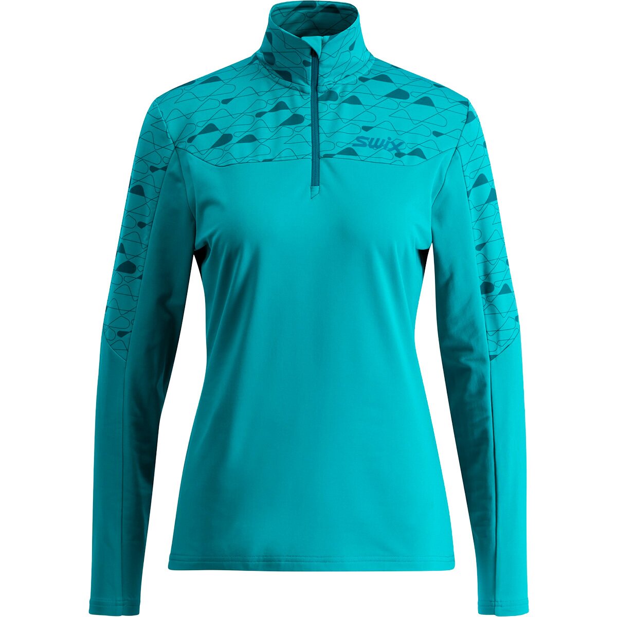 Image of Swix Infinity Light 1/2-Zip Top - Women's Teal/Dark Teal, XS