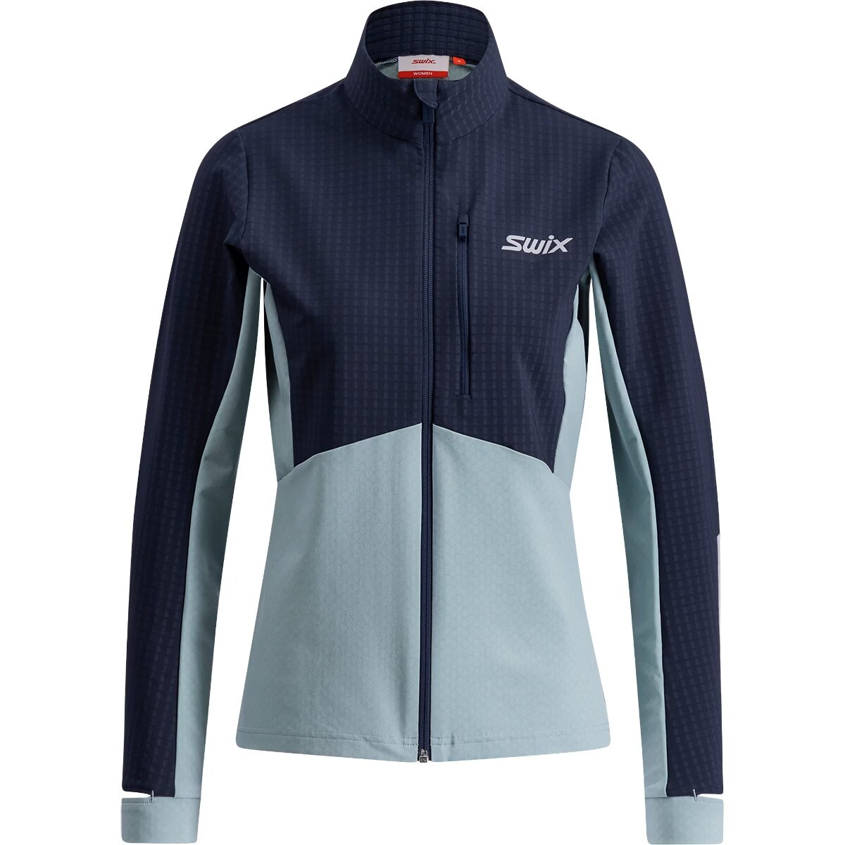 Image of Swix Pace Hybrid Full-Zip Jacket - Women's Dark Navy/Fog, M