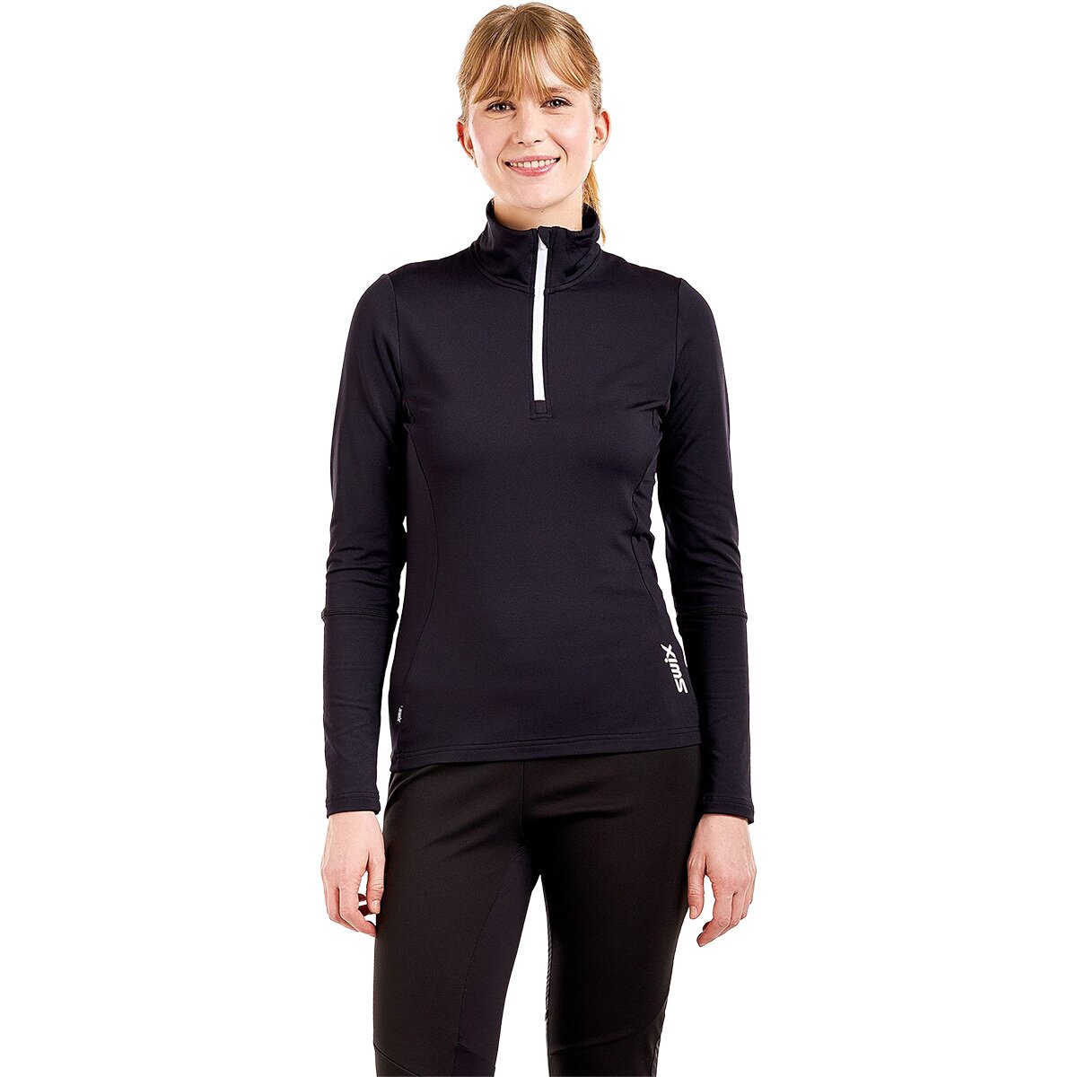 Image of Swix Tista 1/2-Zip Mid Layer Top - Women's Black, S