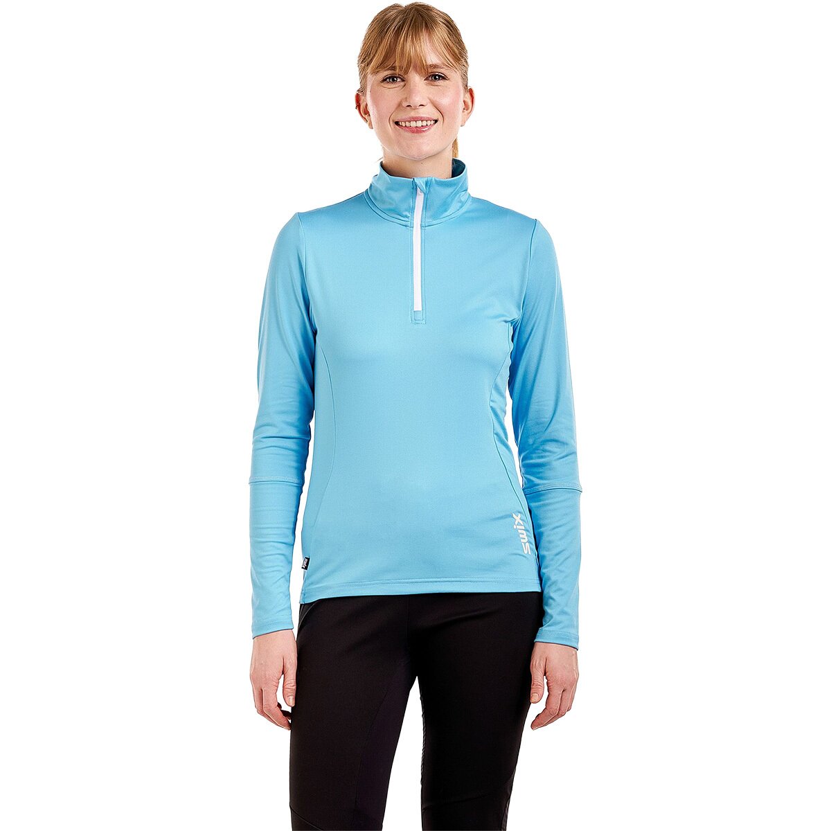 Image of Swix Tista 1/2-Zip Mid Layer Top - Women's Blue Grotto, XL