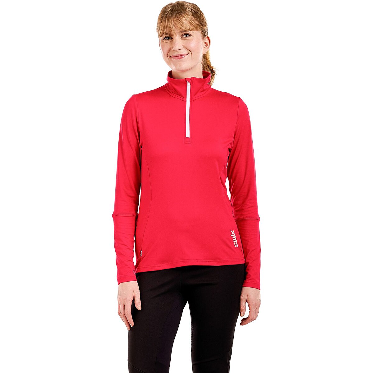 Image of Swix Tista 1/2-Zip Mid Layer Top - Women's Cerise, XS