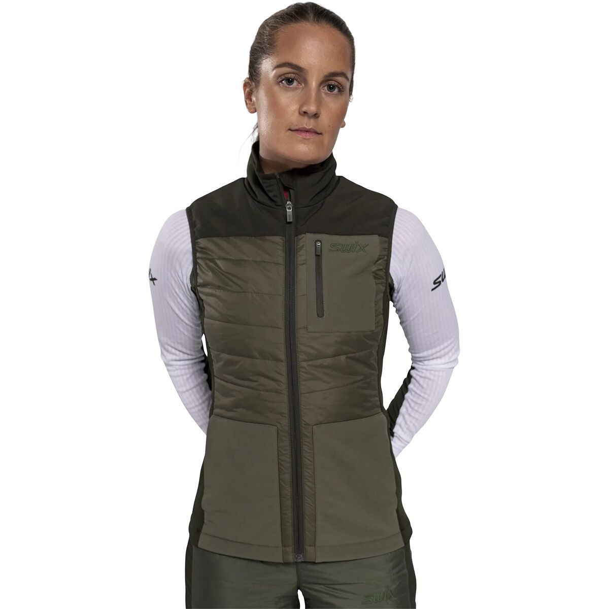 Image of Swix Horizon Primaloft Vest - Women's Olive/Dark Olive, S