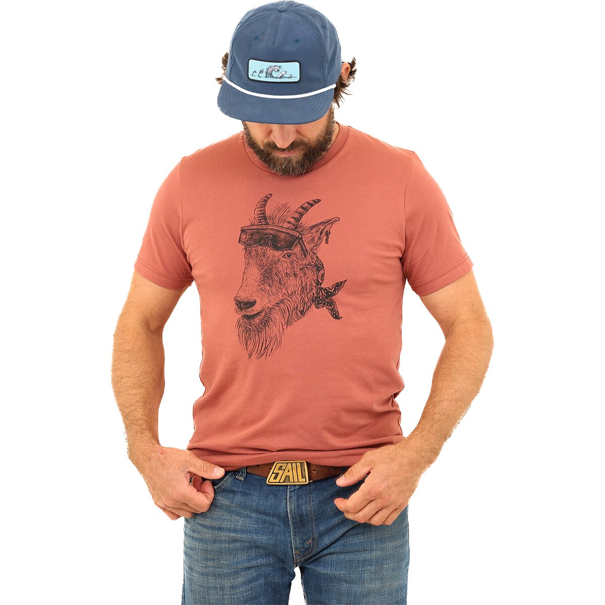 Image of Slow Loris Mountain Goat T-Shirt Clay, XL