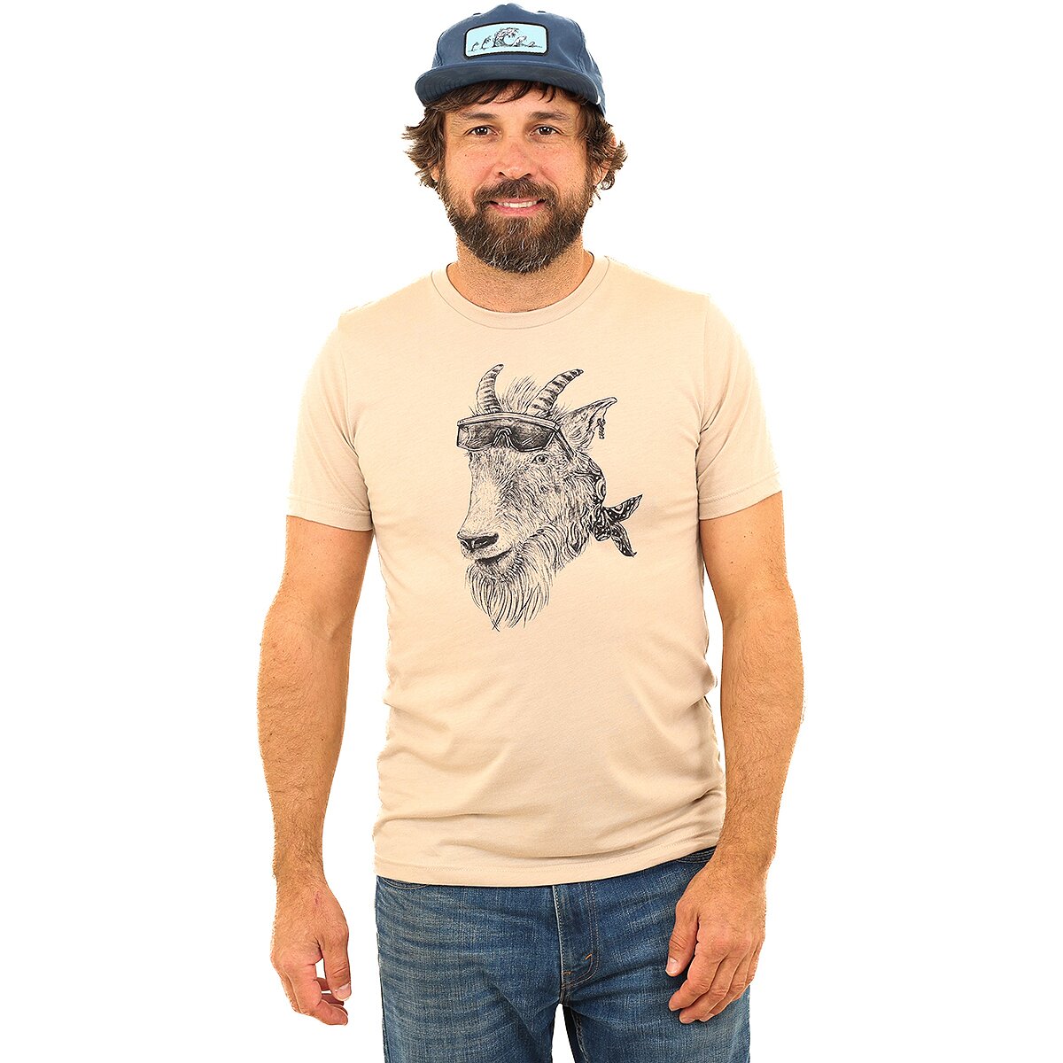 Image of Slow Loris Mountain Goat T-Shirt Heather Stone, M