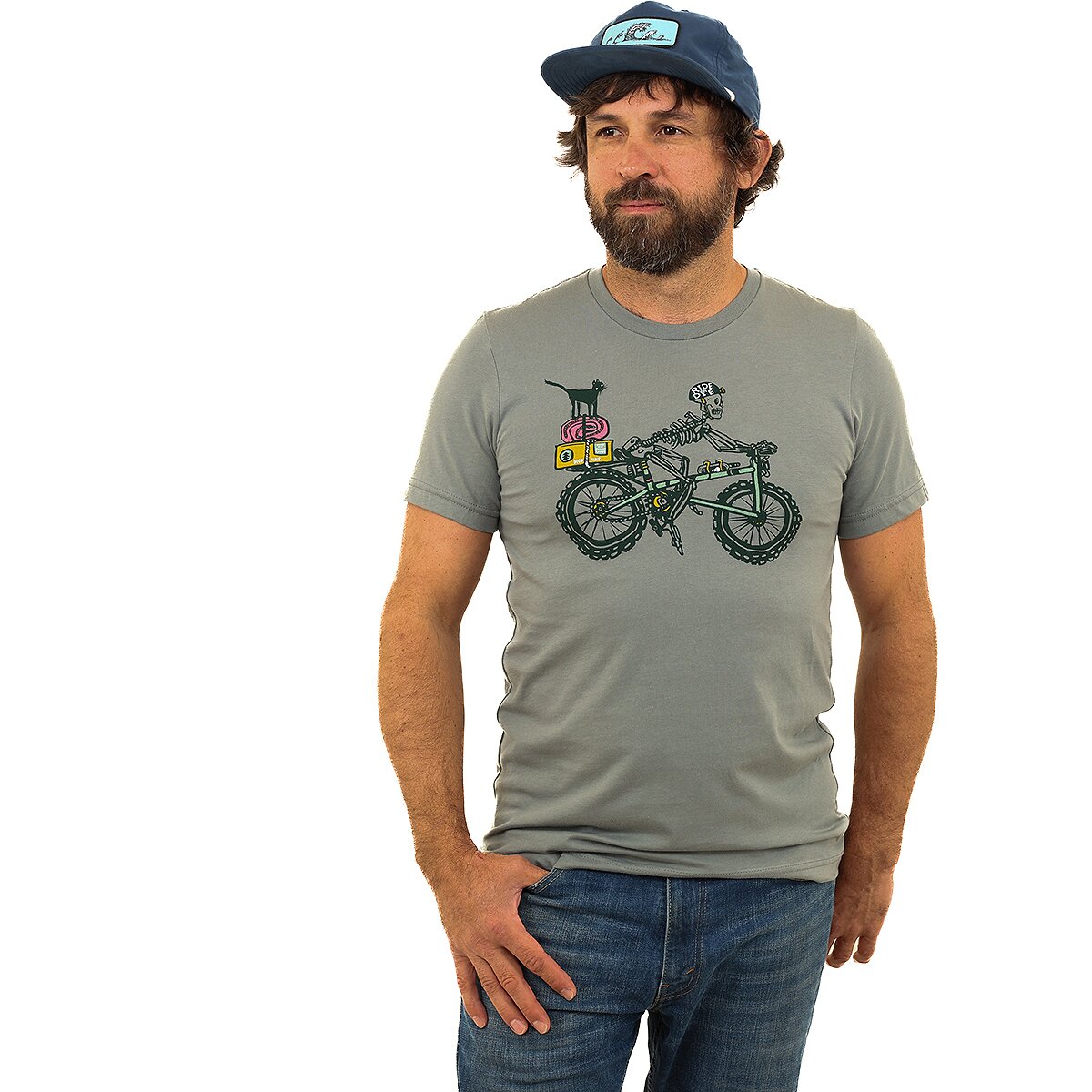 Image of Slow Loris Ride or Die T-Shirt Blue Storm, S
