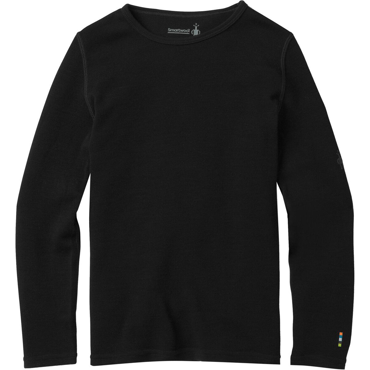 Image of Smartwool Merino 250 Baselayer Crew Top - Kids' Black, XS