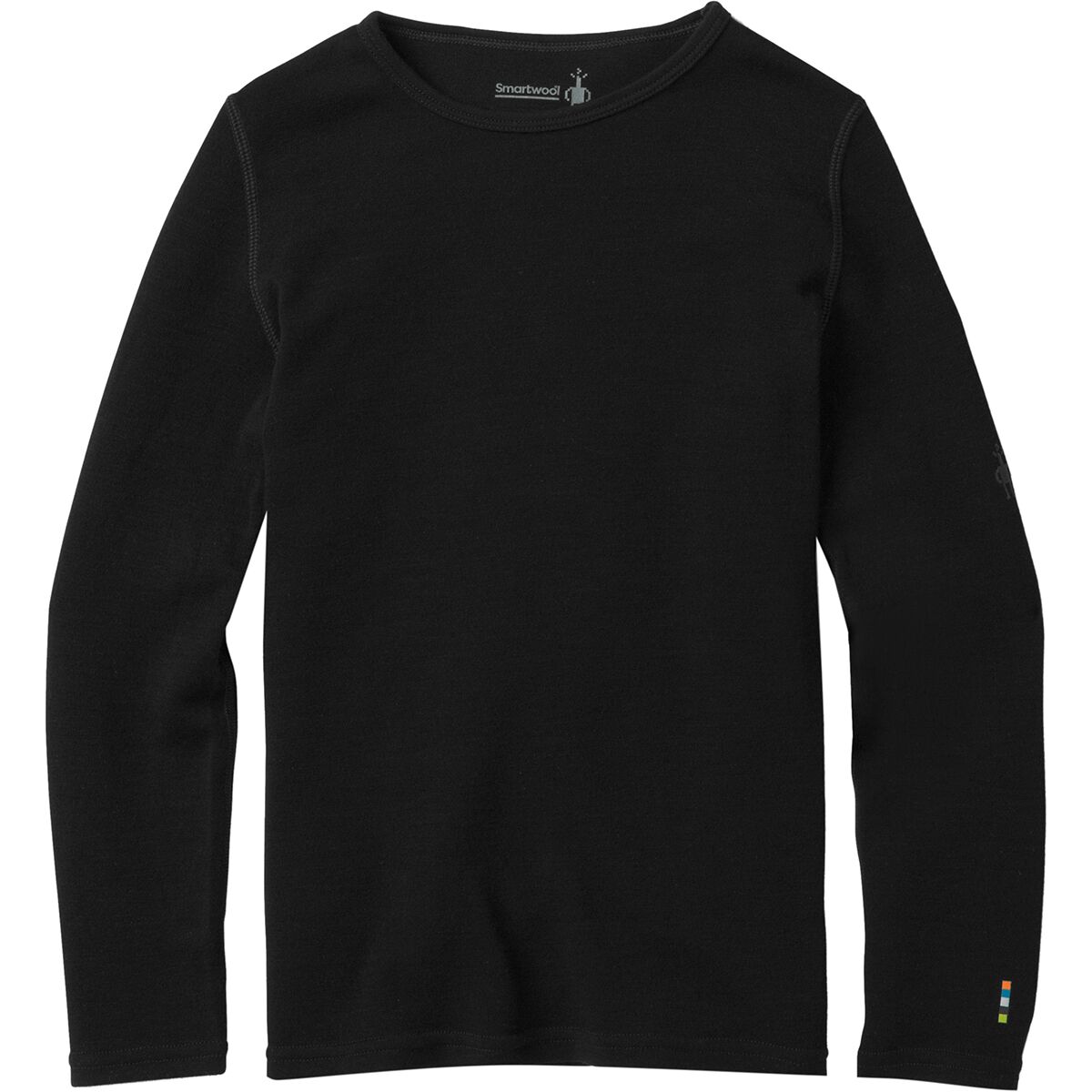 Image of Smartwool Merino 250 Baselayer Crew Top - Kids' Black, XS