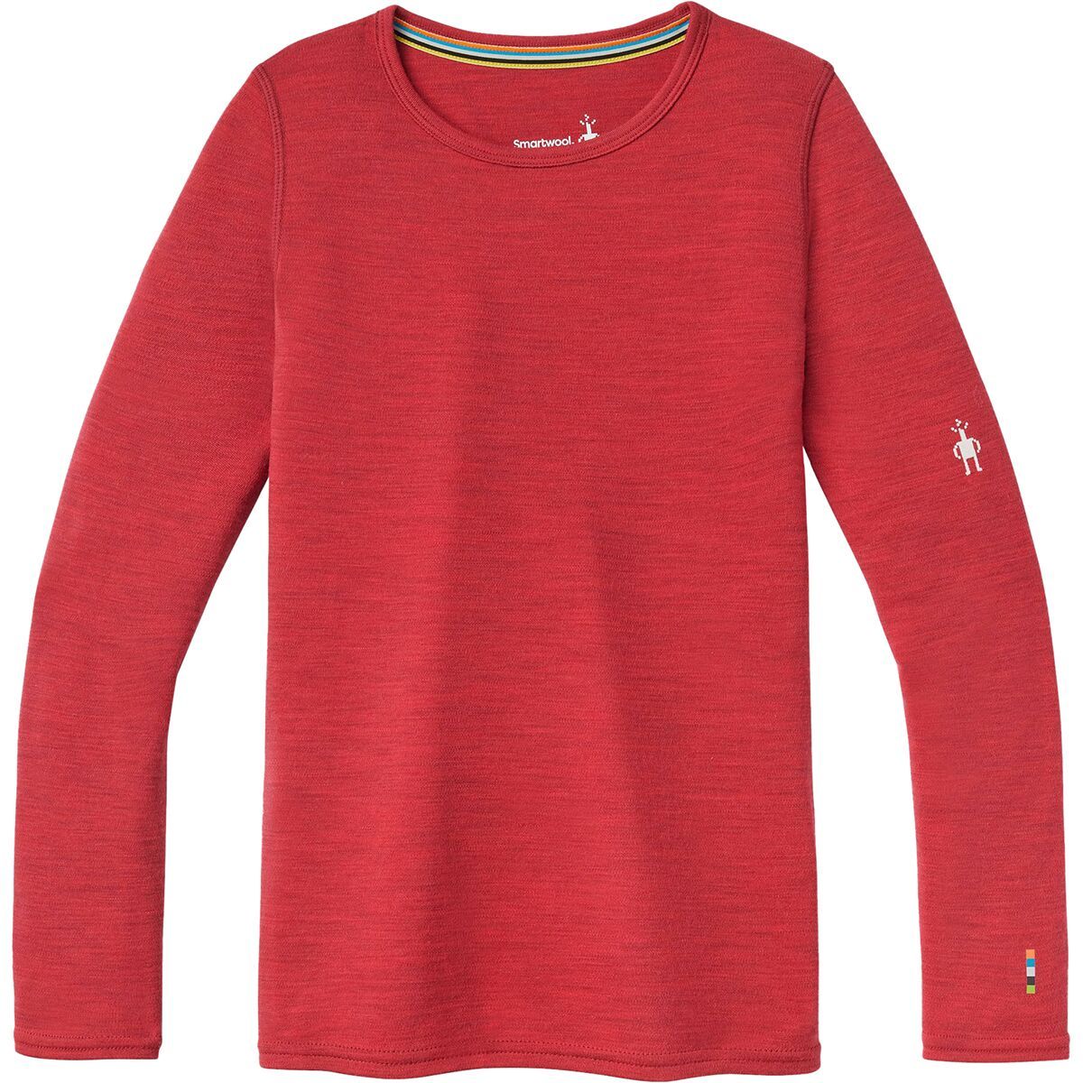 Smartwool Merino 250 Baselayer Crew Top - Kids' Pomegranate Heather, XXS