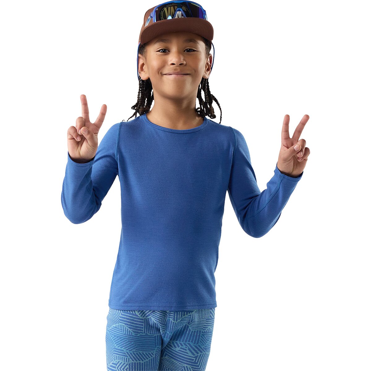Image of Smartwool Merino 250 Baselayer Crew Top - Kids' Royal Indigo, XL
