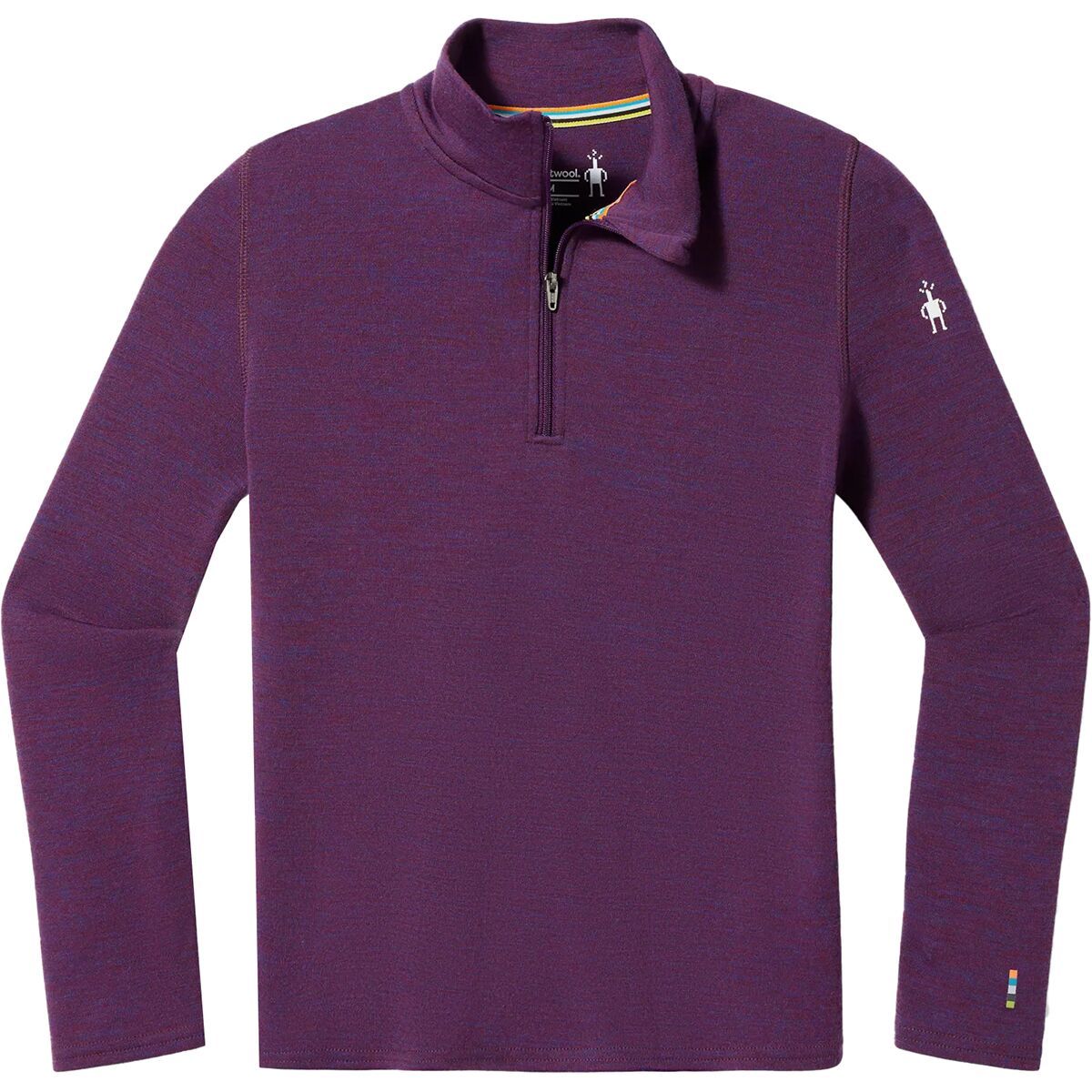 Smartwool Merino 250 Zip Top - Kids' Purple Iris Heather, XS