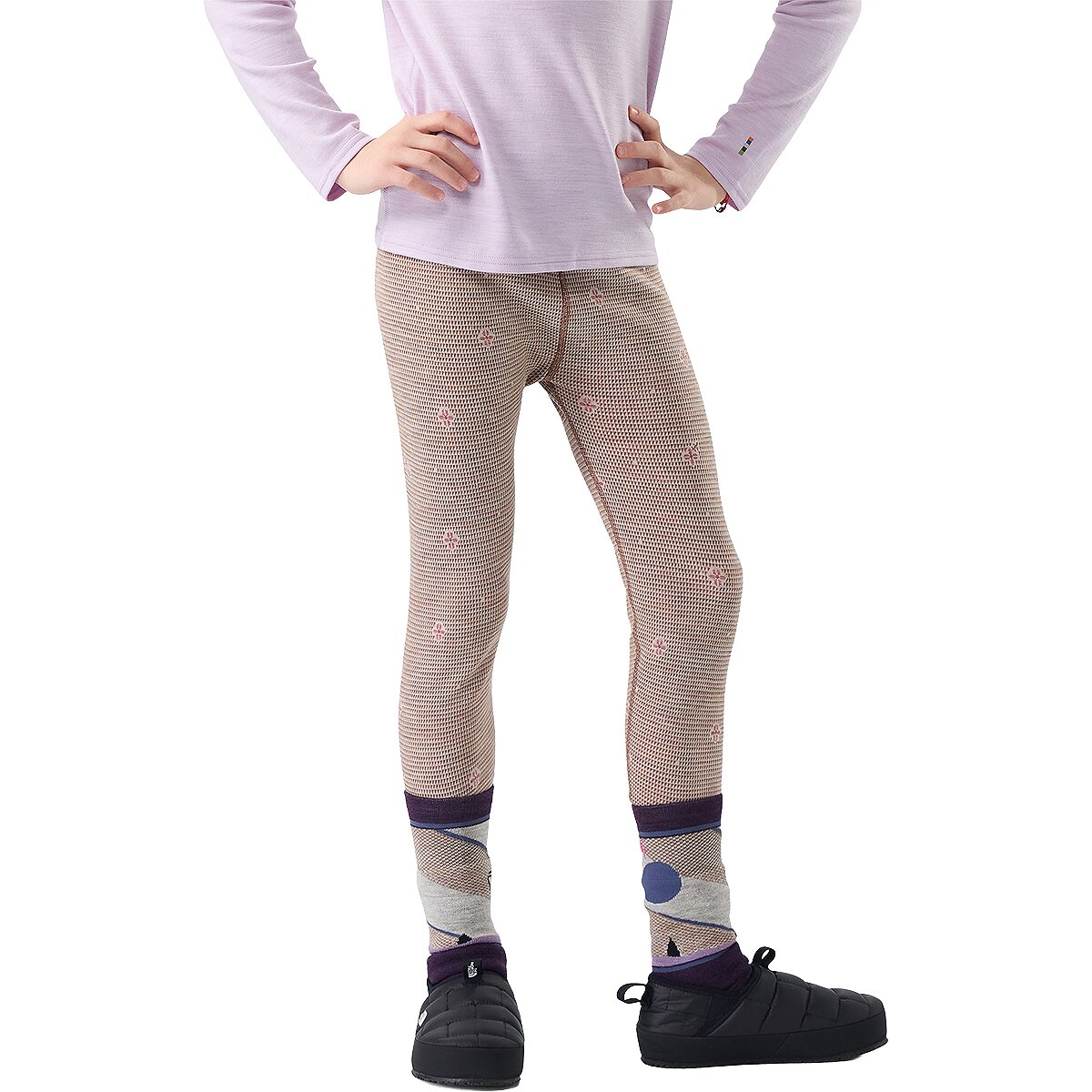 Image of Smartwool Merino 250 Bottom - Kids' Almond Mini Meadow, M