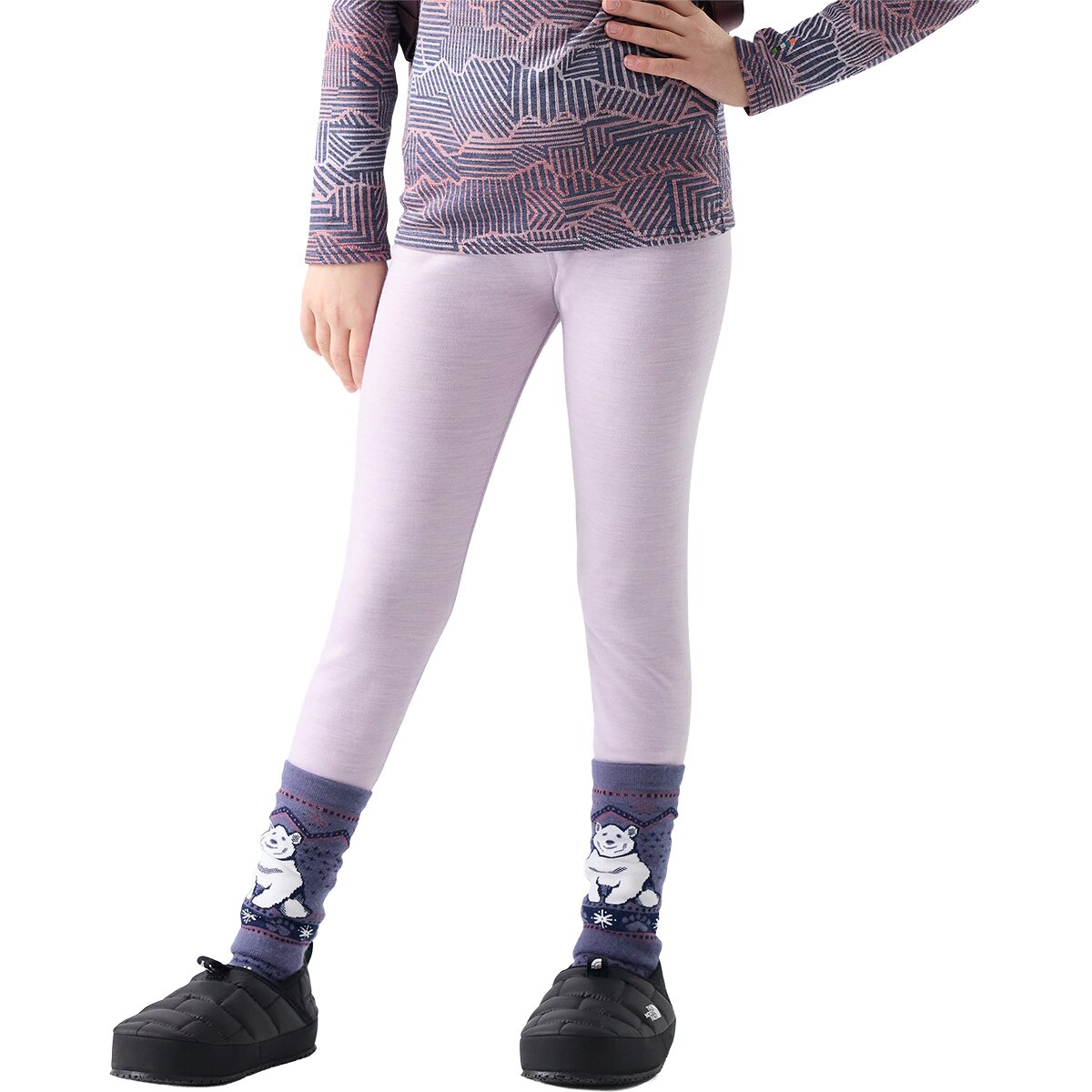 Image of Smartwool Merino 250 Bottom - Kids' Lavender Sky Heather, XL