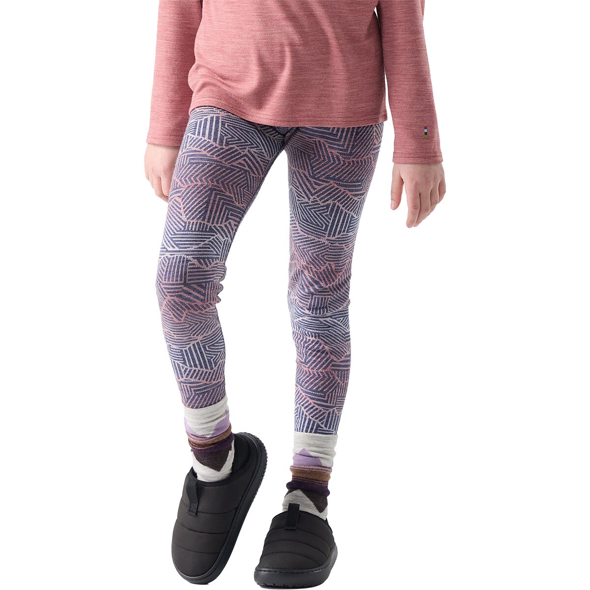 Image of Smartwool Merino 250 Bottom - Kids' Nightfall Linear Peaks, M