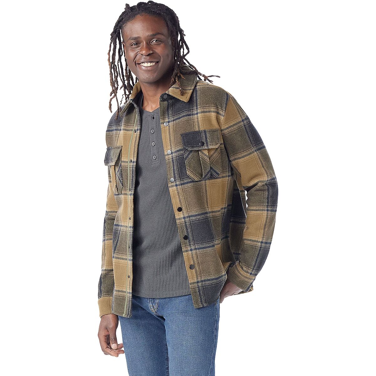 Image of Smartwool Anchor Line Shirt Jacket - Men's Winter Moss Plaid, L