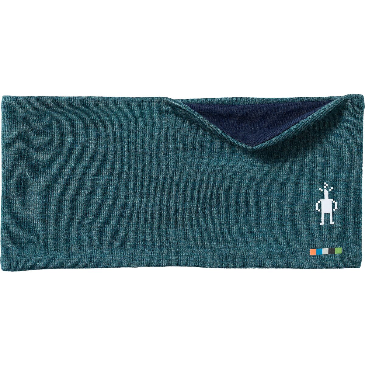 Image of Smartwool Merino 250 Reversible Headband Dark Teal Heather, One Size