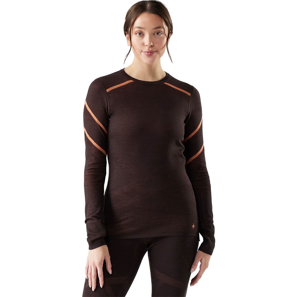 Image of Smartwool Intraknit Thermal Merino Crew Baselayer - Women's Mink/Terracotta, S