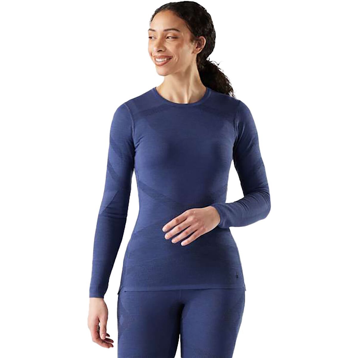 Image of Smartwool Intraknit Thermal Merino Crew Baselayer - Women's Nightfall Blue/Deep Navy, XL