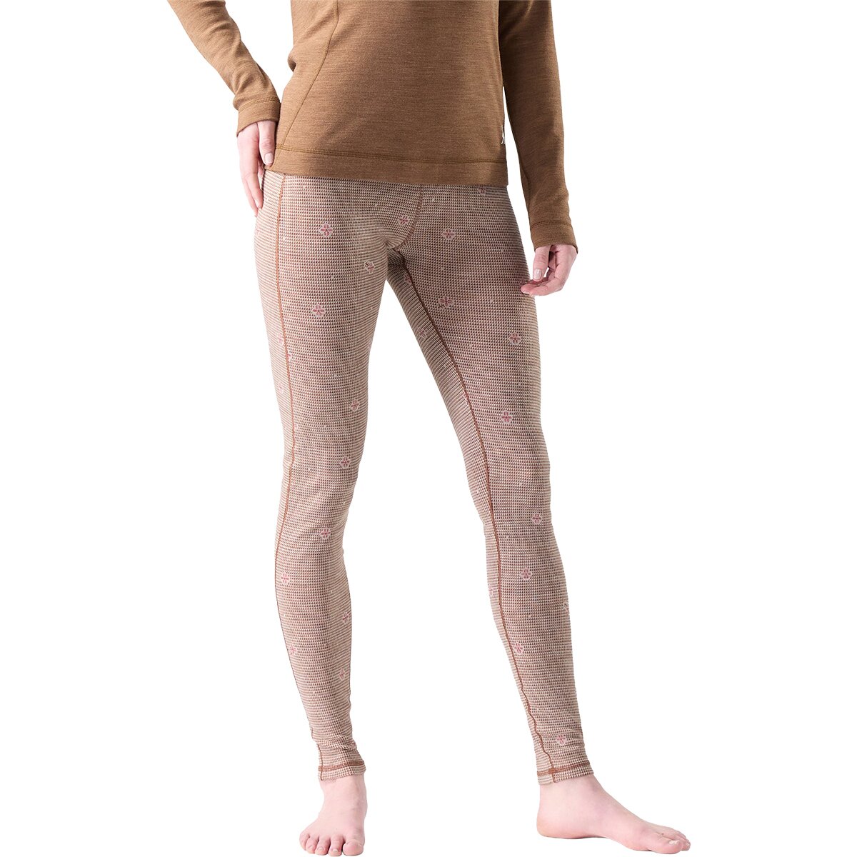 Image of Smartwool Classic Thermal Merino Baselayer Bottom - Women's Almond Mini Meadow, S