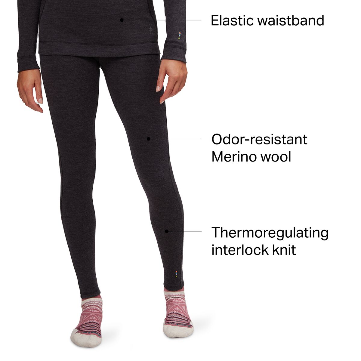 NorthWool Women's Merino Wool Thermal Baselayer Leggings with High Waist  (Navy, X-Small) : : Clothing, Shoes & Accessories