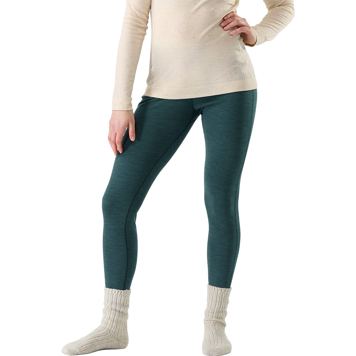 Image of Smartwool Classic Thermal Merino Baselayer Bottom - Women's Dark Teal Heather, S