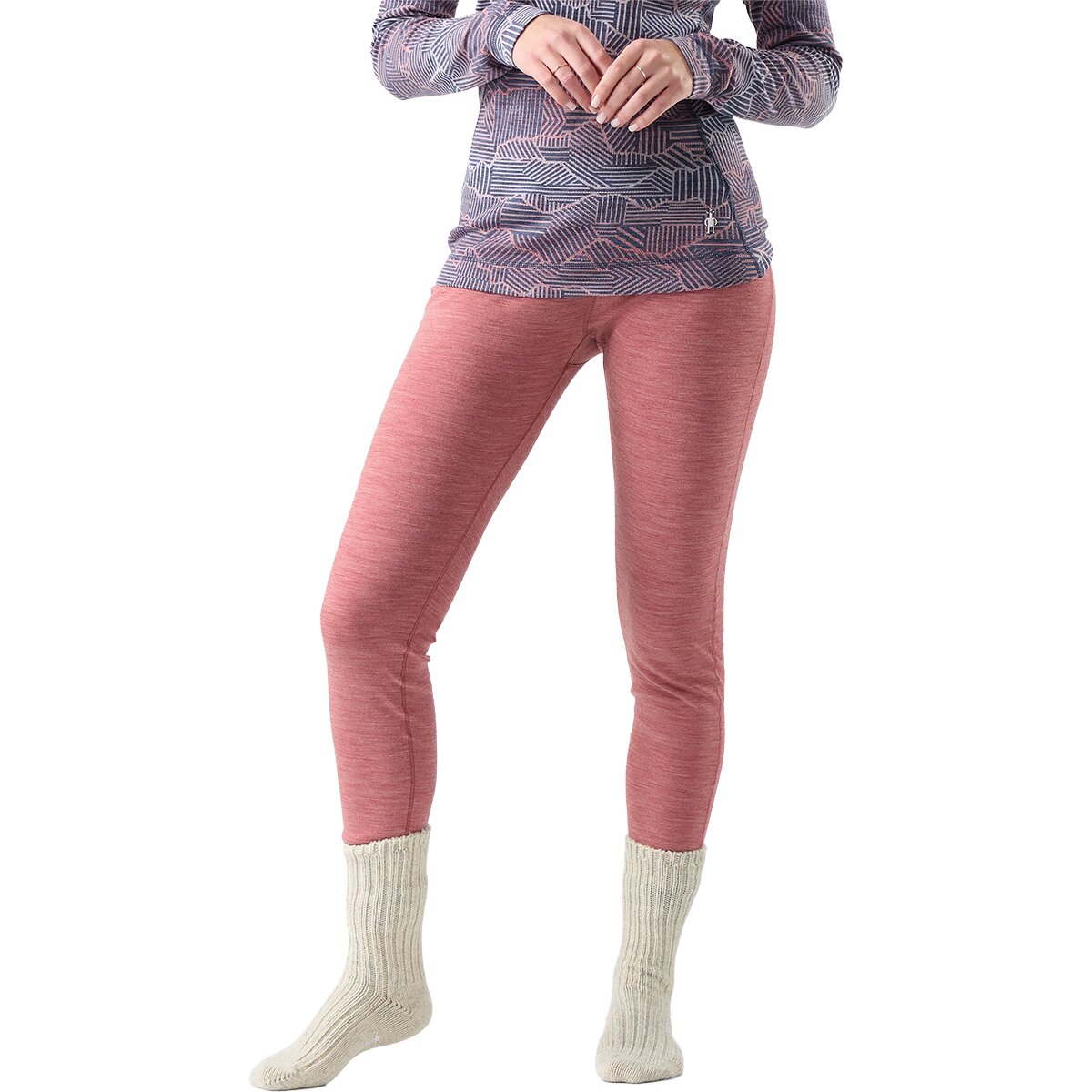 Image of Smartwool Classic Thermal Merino Baselayer Bottom - Women's Rosewood Heather, M
