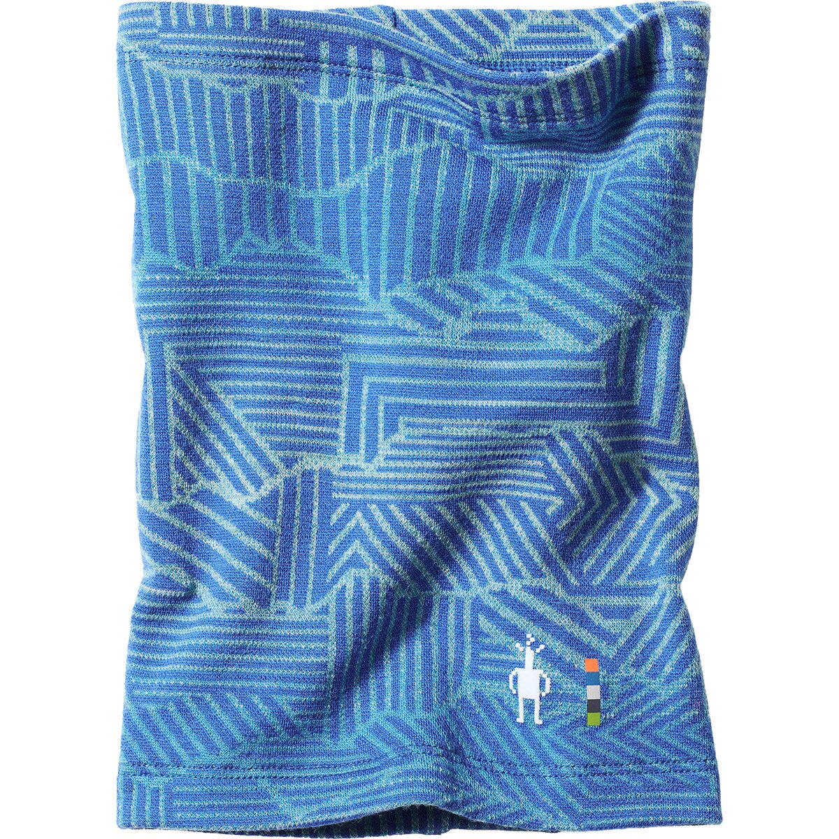 Image of Smartwool Merino 250 Neck Gaiter - Kids' Indigo Linear Peaks, L/XL