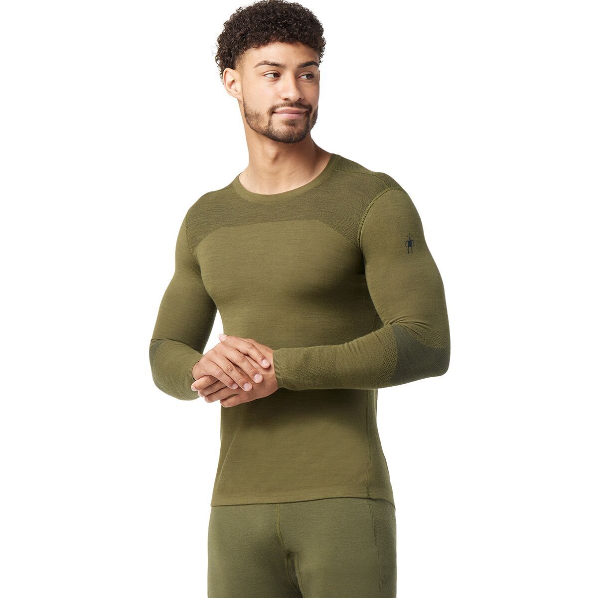 Image of Smartwool IntraKnit Merino 200 Crew Top - Men's Winter Moss, M