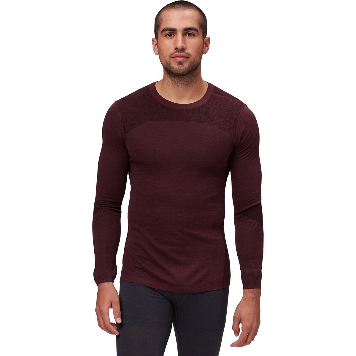 Smartwool IntraKnit Merino 200 Crew Top - Men's Woodsmoke/Black, M