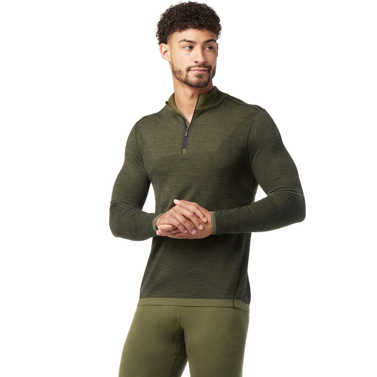 Smartwool IntraKnit Merino 250 Thermal 1/4-Zip Top - Men's Winter Moss, M