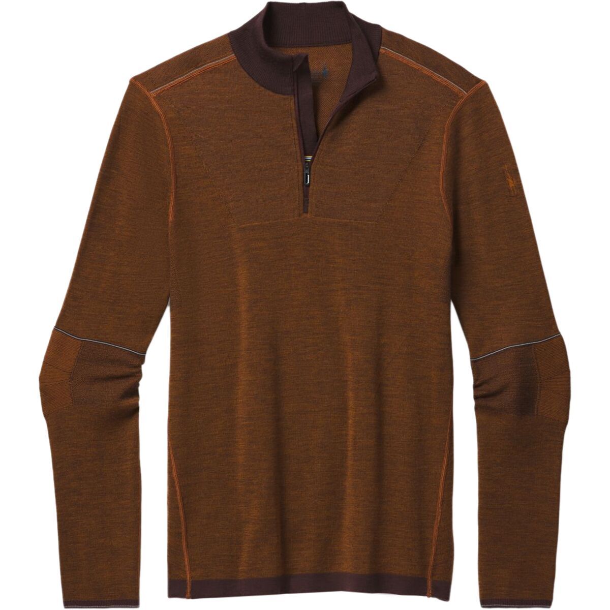 Smartwool IntraKnit Merino 250 Thermal 1/4-Zip Top - Men's Woodsmoke/Monument Orange, M
