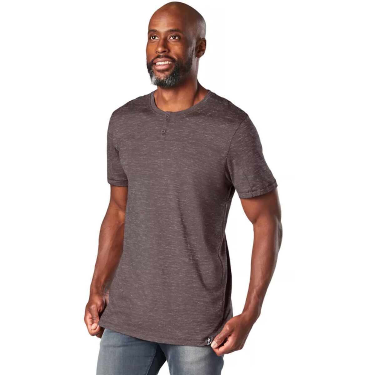 Smartwool Everyday Exploration Short-Sleeve Henley Shirt - Men's Sparrow Heather, M