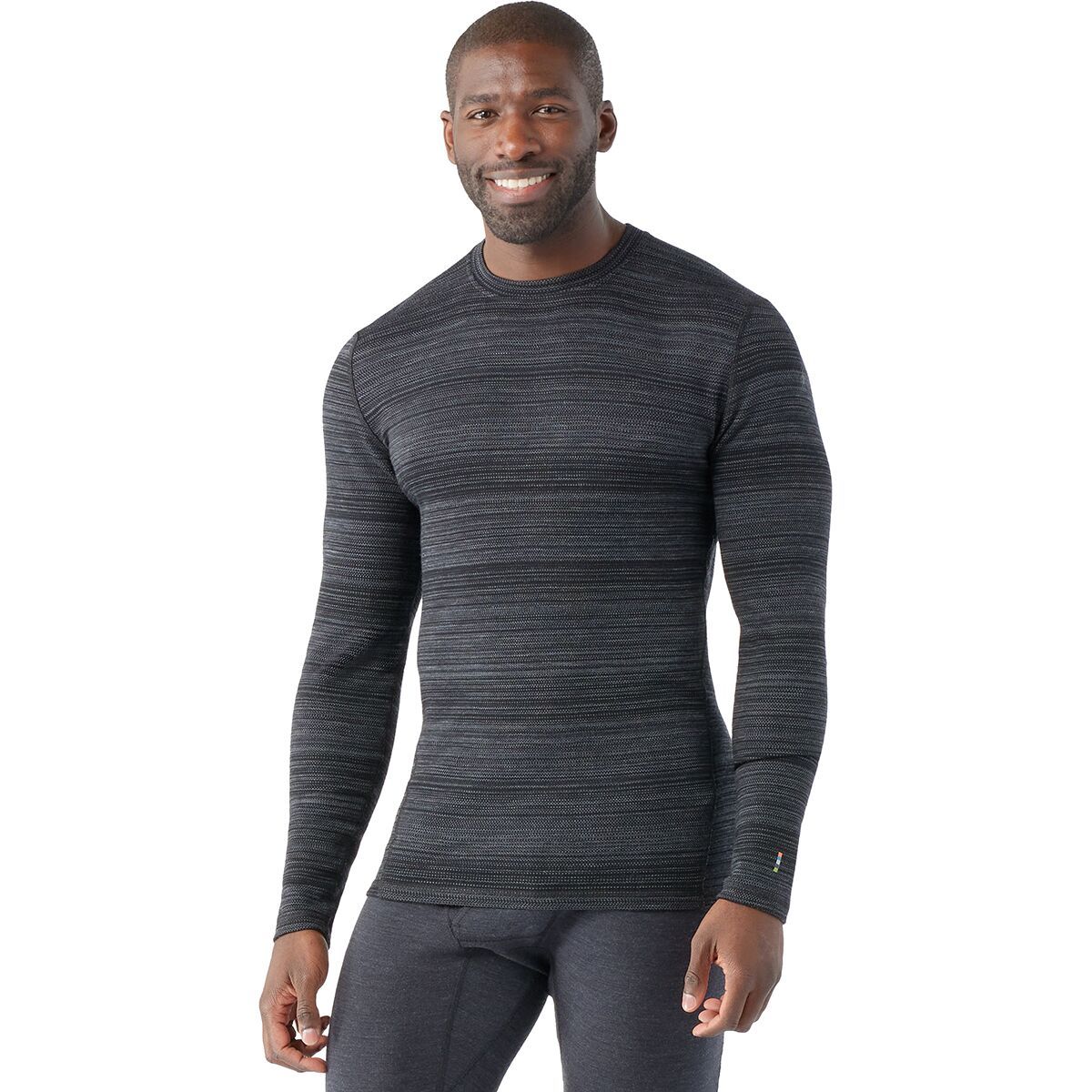 Image of Smartwool Merino 250 Baselayer Crew - Men's Black Color Shift, M