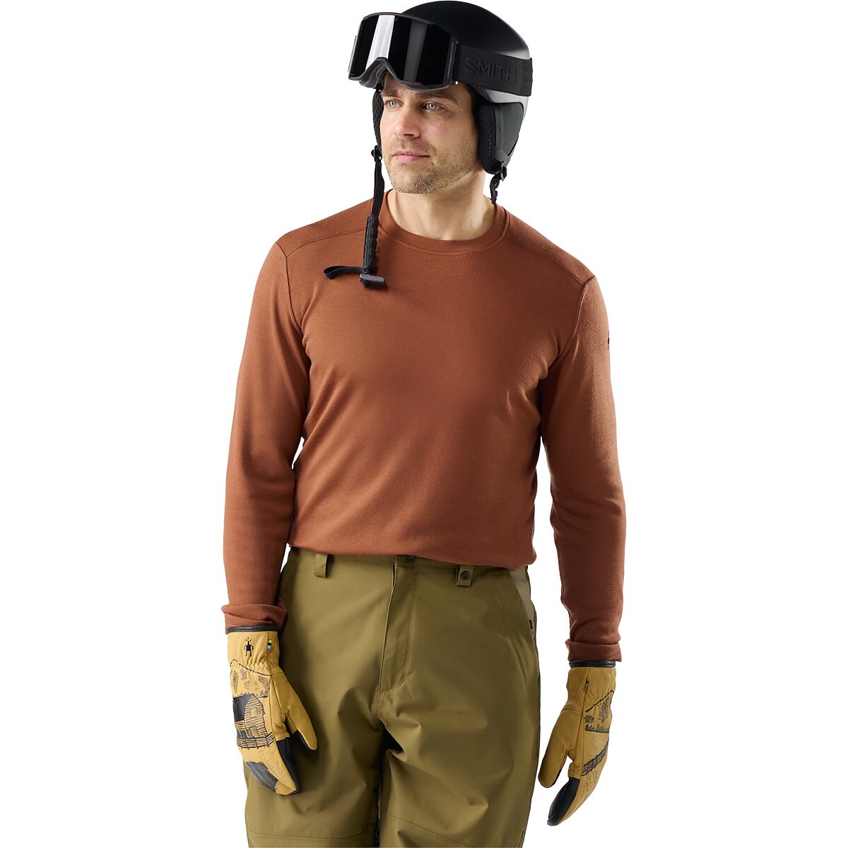Image of Smartwool Merino 250 Baselayer Crew - Men's Burnt Sienna, XXL