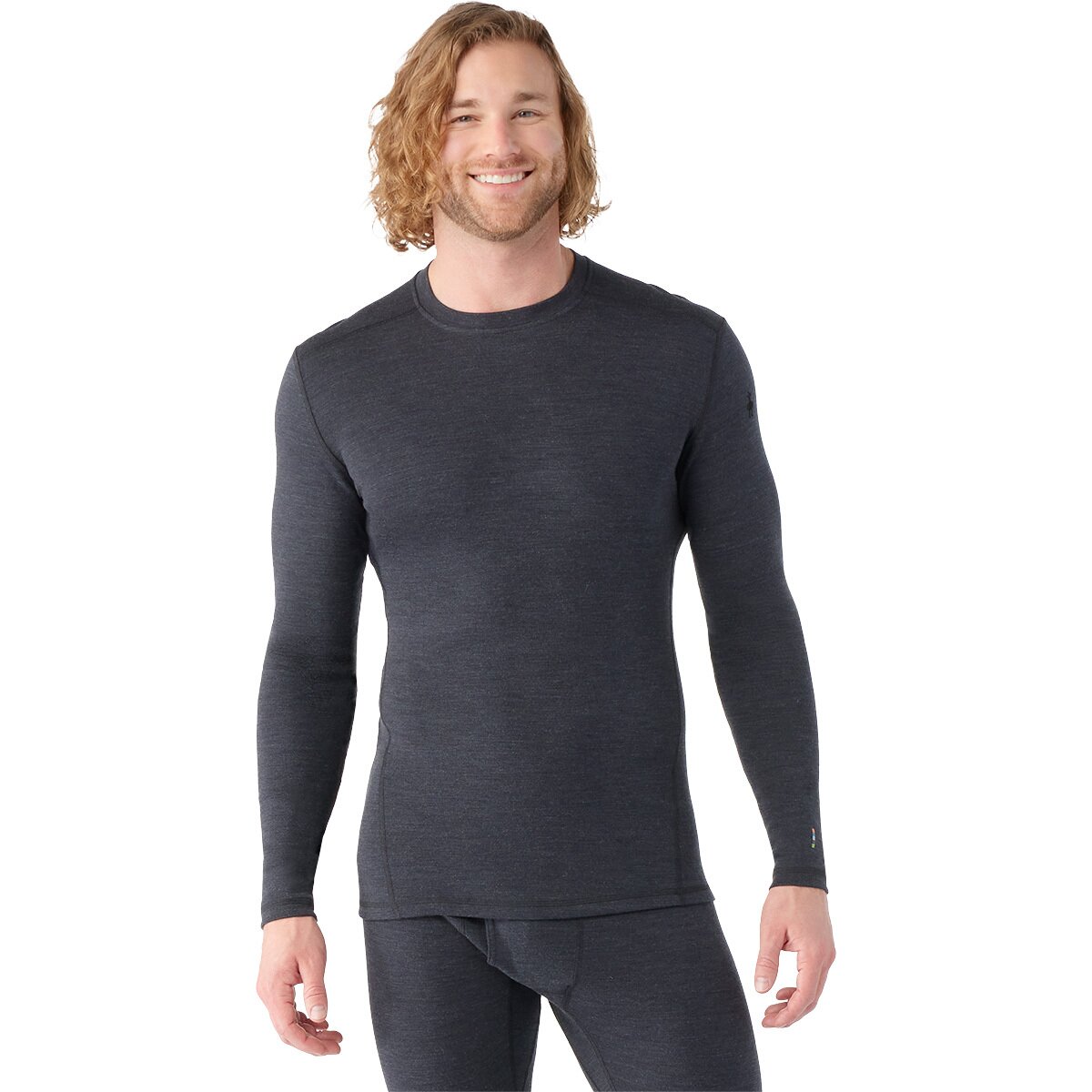 Image of Smartwool Merino 250 Baselayer Crew - Men's Charcoal Heather, M