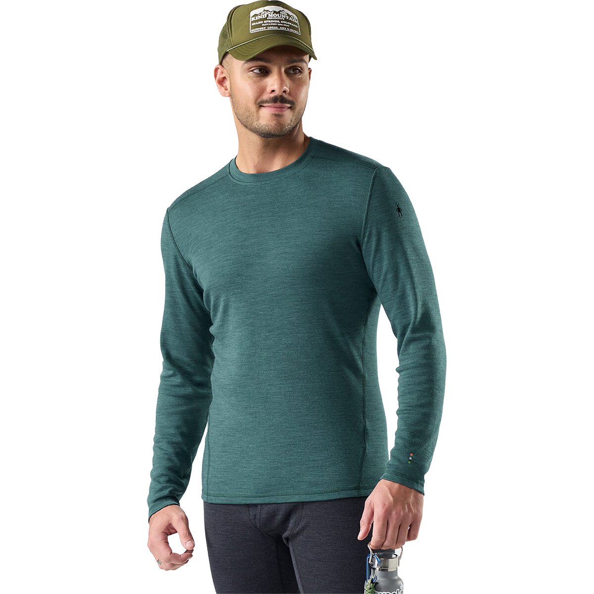 Image of Smartwool Merino 250 Baselayer Crew - Men's Dark Teal Heather, M