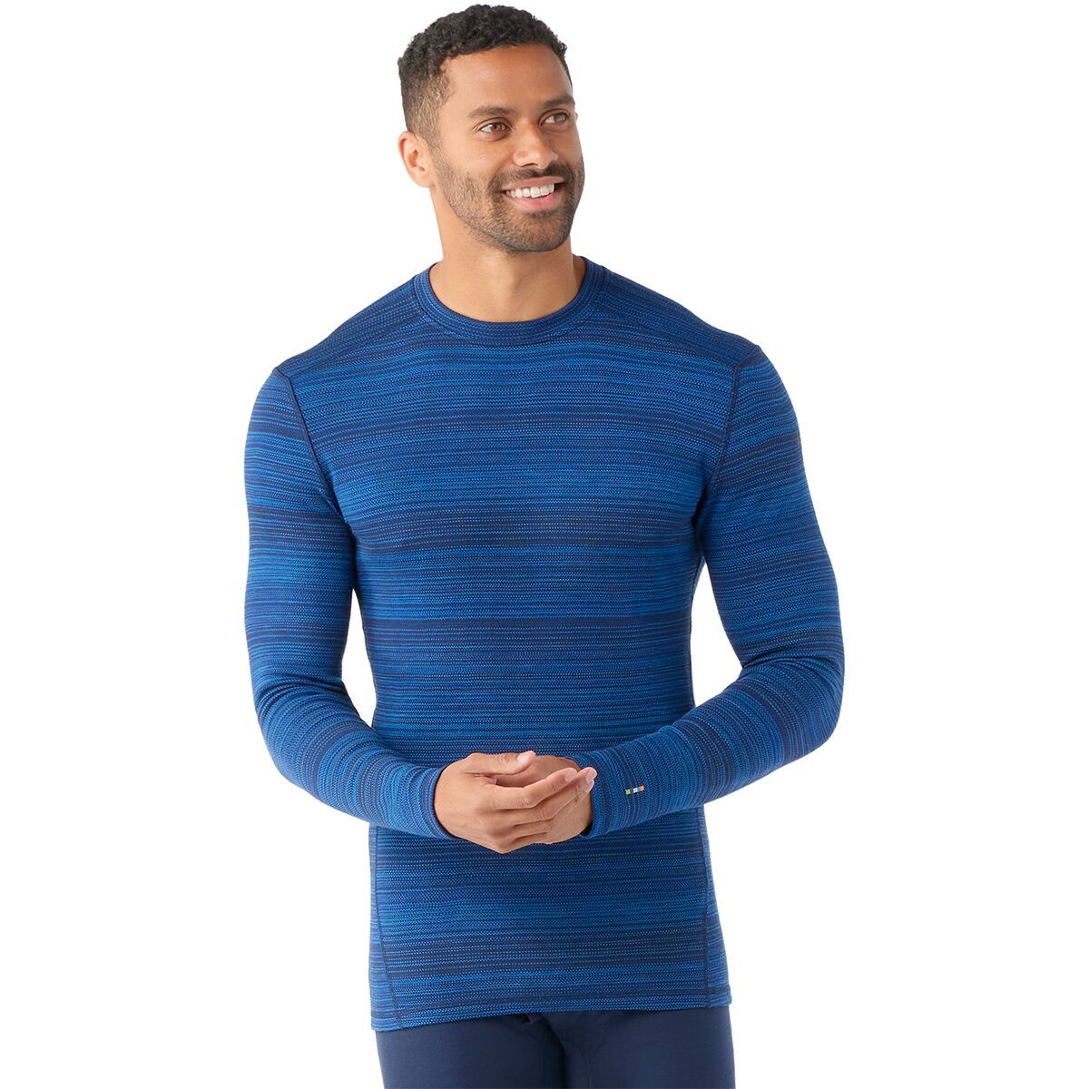 Smartwool Merino 250 Baselayer Crew - Men's Deep Navy Color Shift, S
