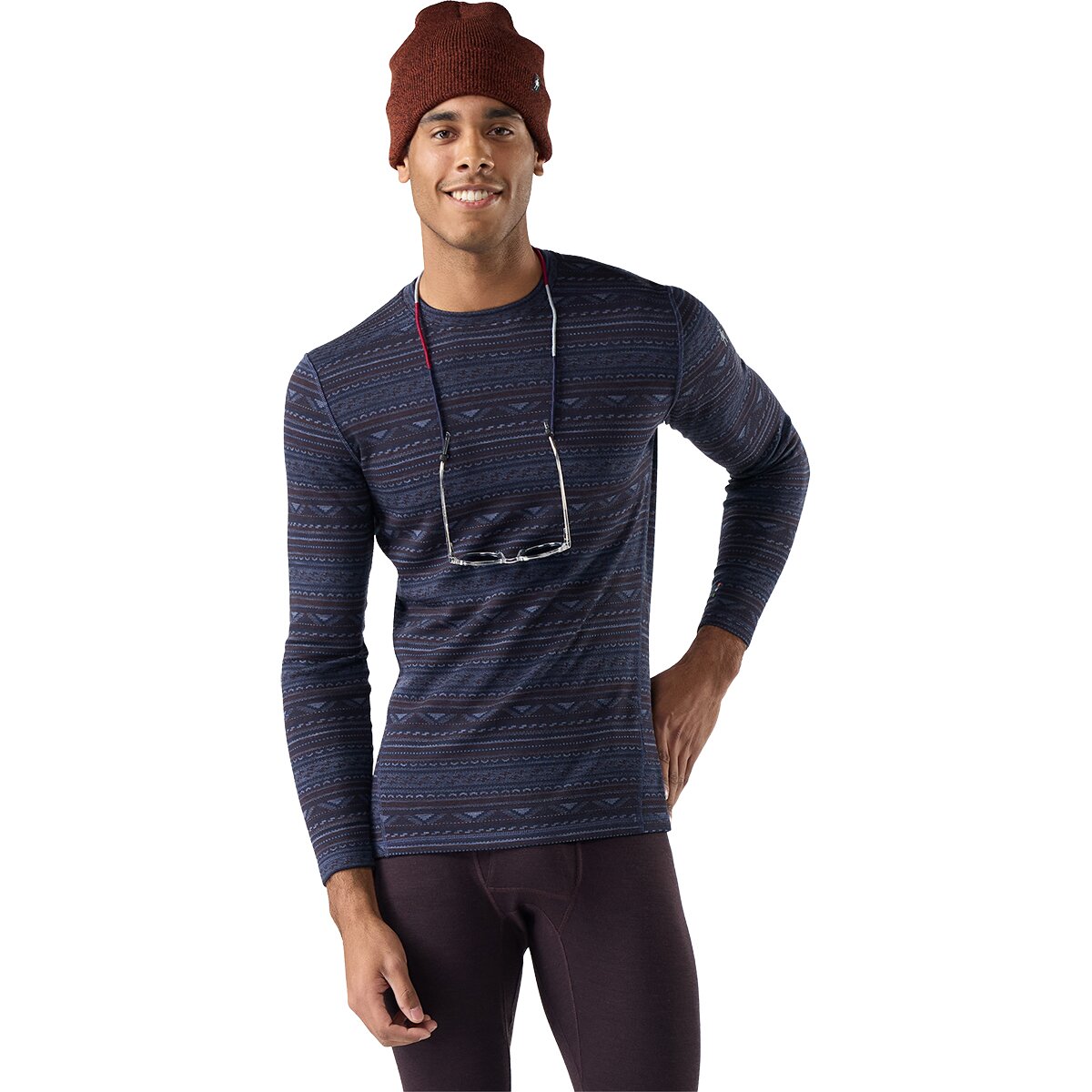 Image of Smartwool Merino 250 Baselayer Crew - Men's Nightfall Summit Soul, XXL