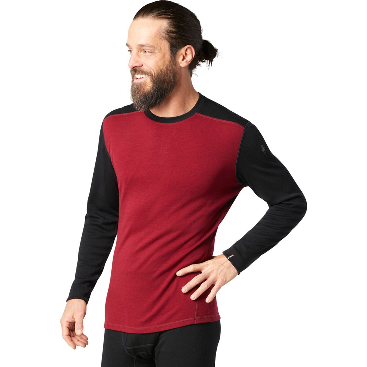 Smartwool Merino 250 Baselayer Crew - Men's Tibetan Red Heather/Black, XXL