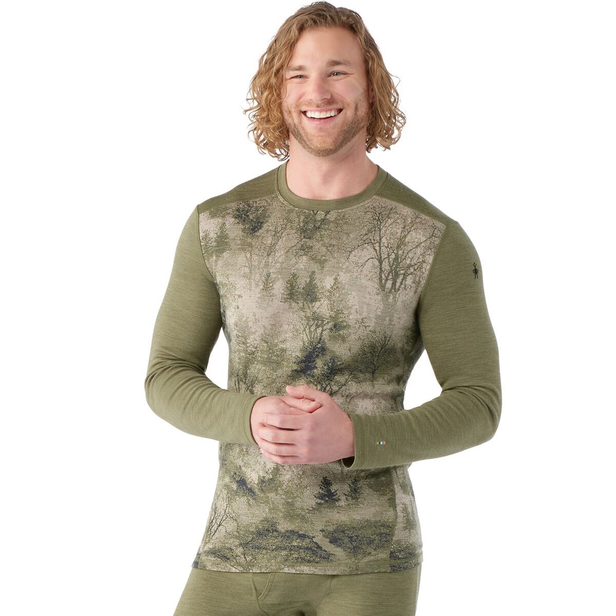 Smartwool Merino 250 Baselayer Crew - Men's Winter Moss Forest, XL