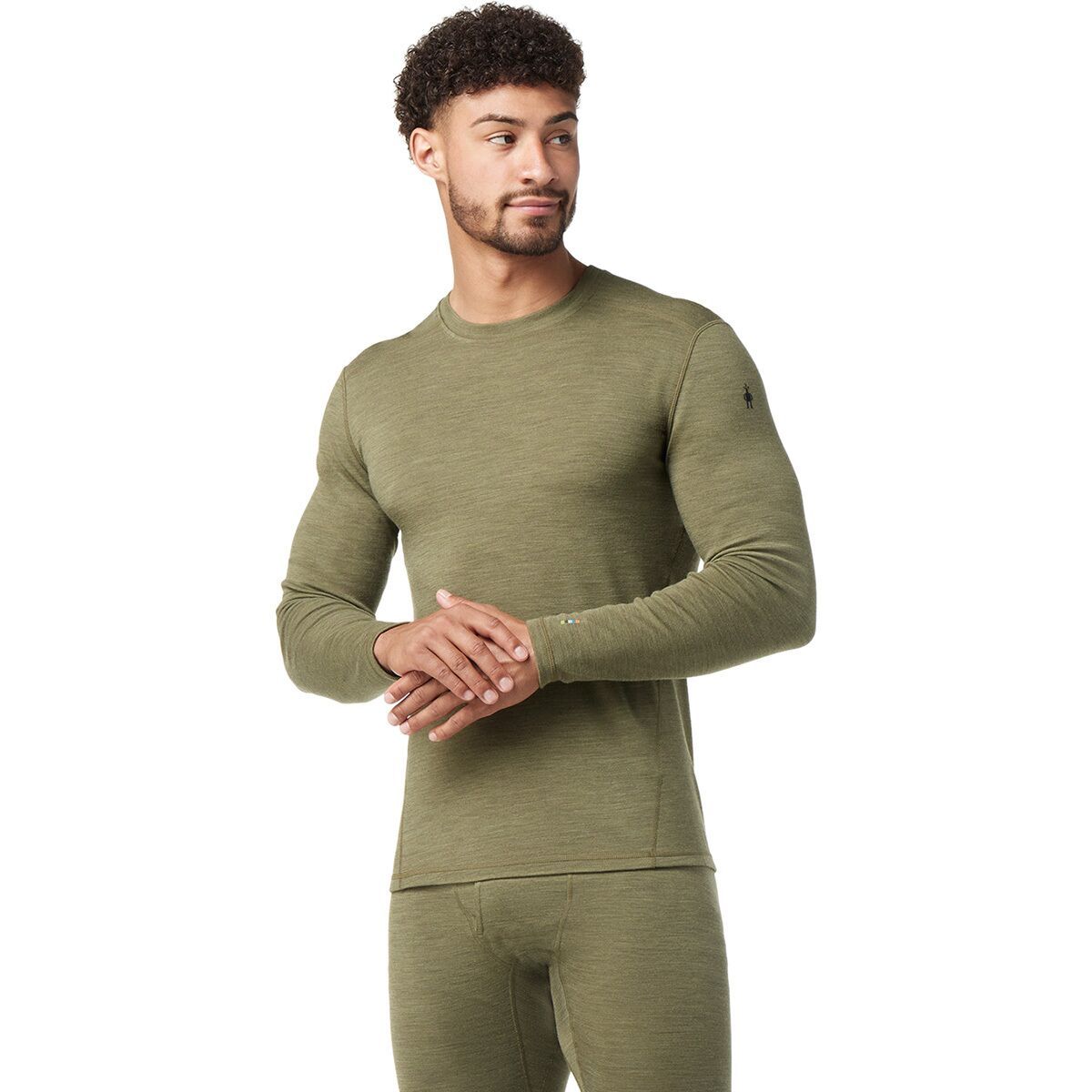 Image of Smartwool Merino 250 Baselayer Crew - Men's Winter Moss Heather, M