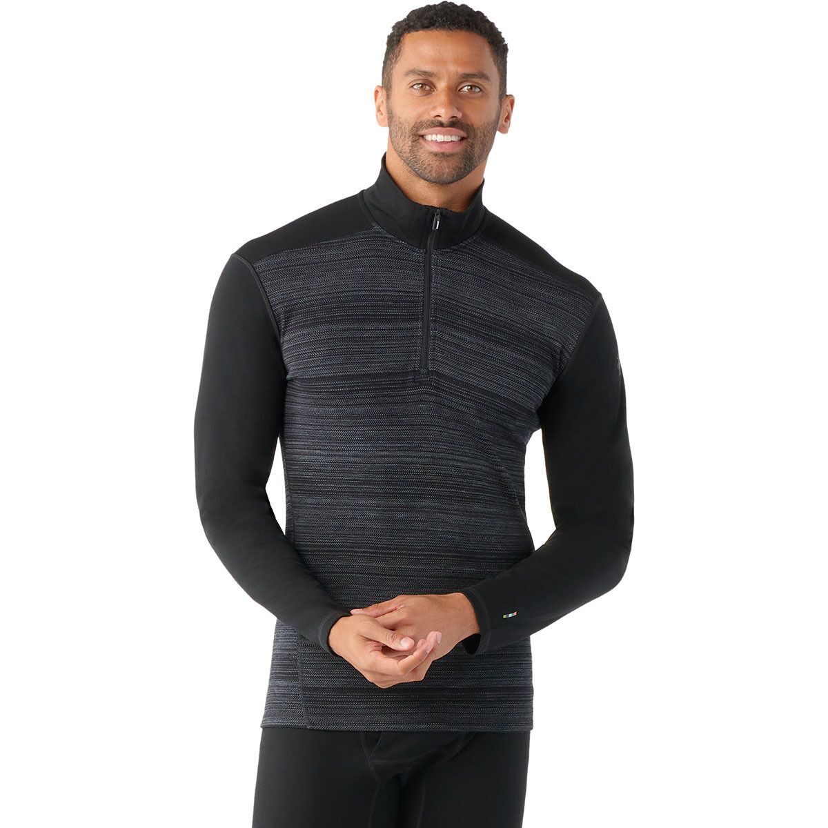 Smartwool Merino 250 Baselayer 1/4-Zip - Men's Black Color Shift, XL